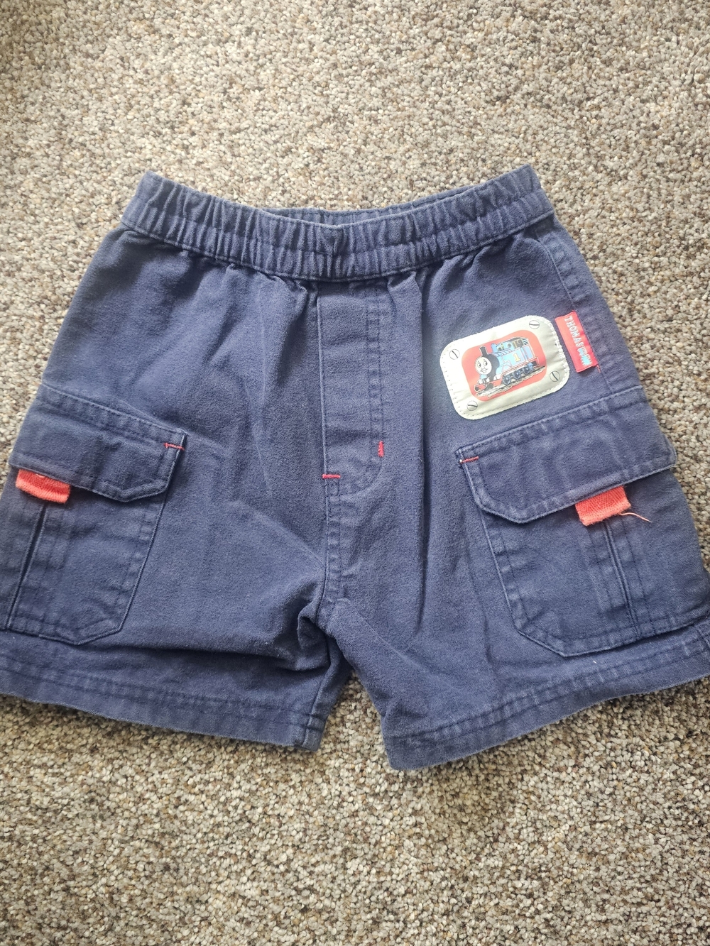 Vintage Thomas & Friends Navy Cargo Shorts for Kids Size 3T